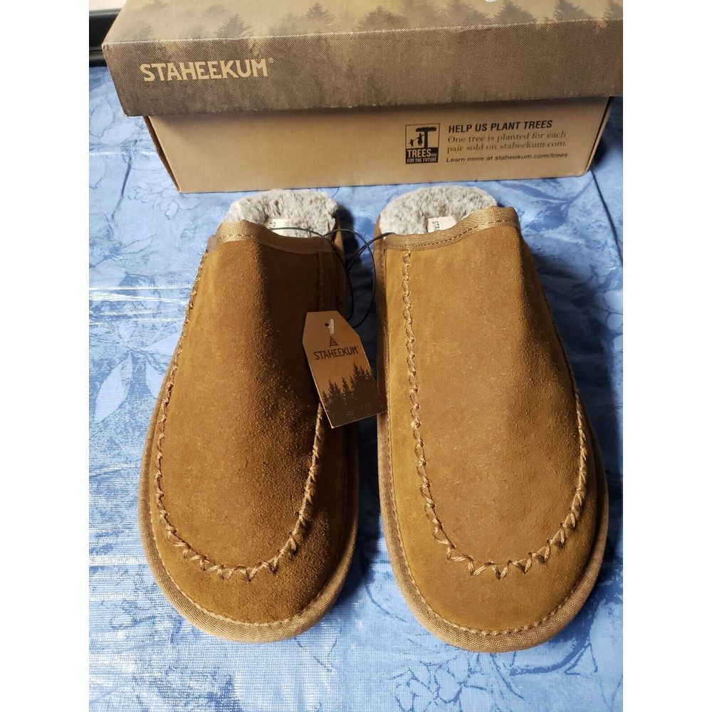 Men's Staheekum Cabin Classic suede Slipper Wheat 13 M